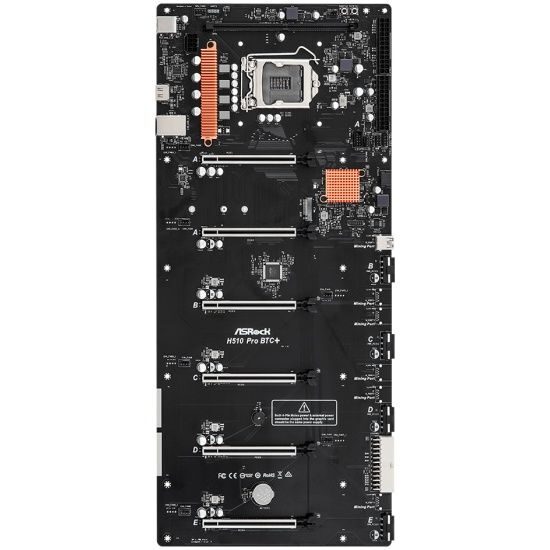 Материнская плата ASRock H510 PRO BTC+