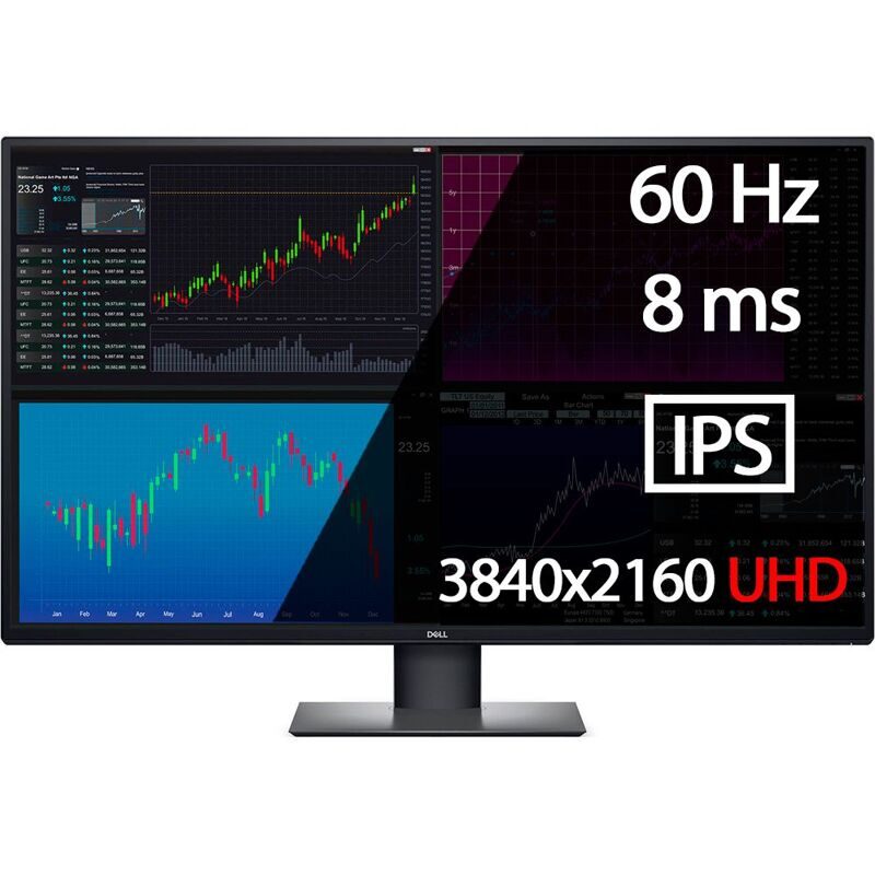 Монитор Dell/U4320Q /42,5 '' IPS /3840x2160 Pix 1000:1 /DisplayPort 1.4/2*HDMI 2.0/2*USB Type-C/2*USB Type-A,USB 3.1(5 Гбит/с)/USB 3.1/аудиовыход 2.0 (разъем 3,5 мм) /178/178 /черный